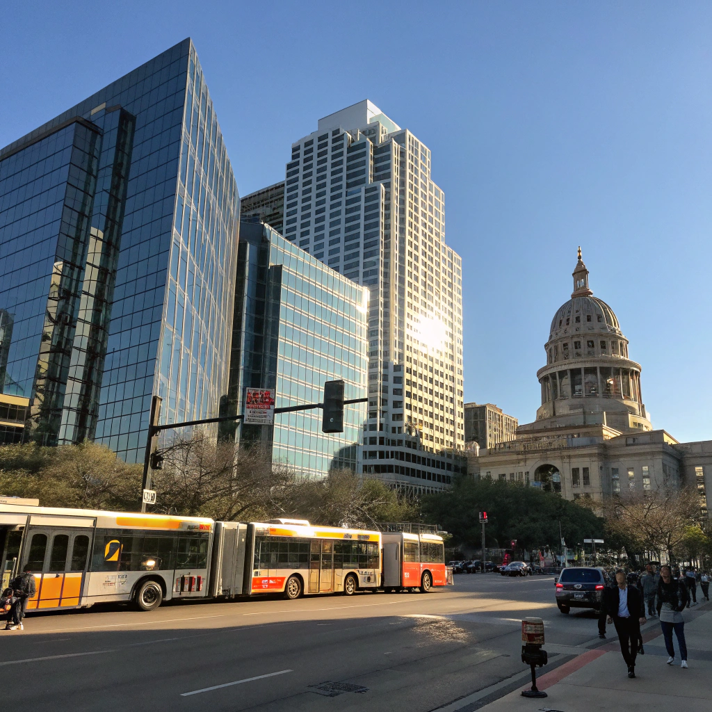 Clean Austin skyline view